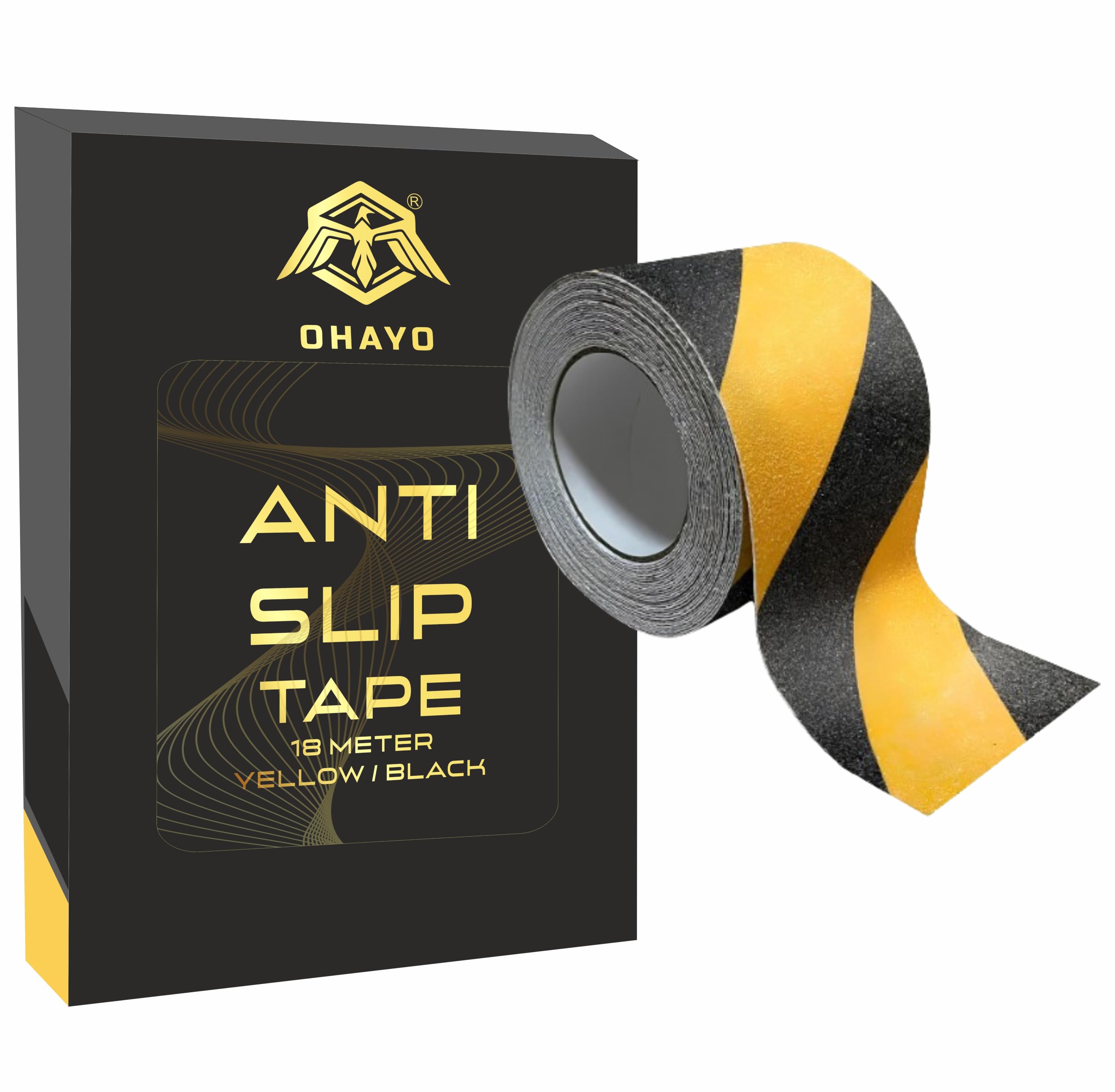 OHAYO Anti Slip Tape 18 Meter x 50mm, Multicolor Fall Resistant Traction Tape for Stairs, Floors & Slippery Surfaces, PET Safety Grip Tape