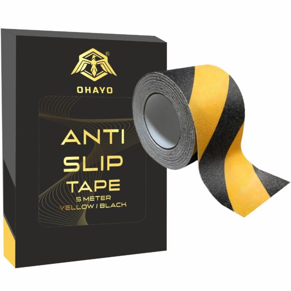 OHAYO Anti Slip Tape 5 Meter x 50mm, Multicolor Fall Resistant Traction Tape for Stairs, Floors & Slippery Surfaces, PET Safety Grip Tape