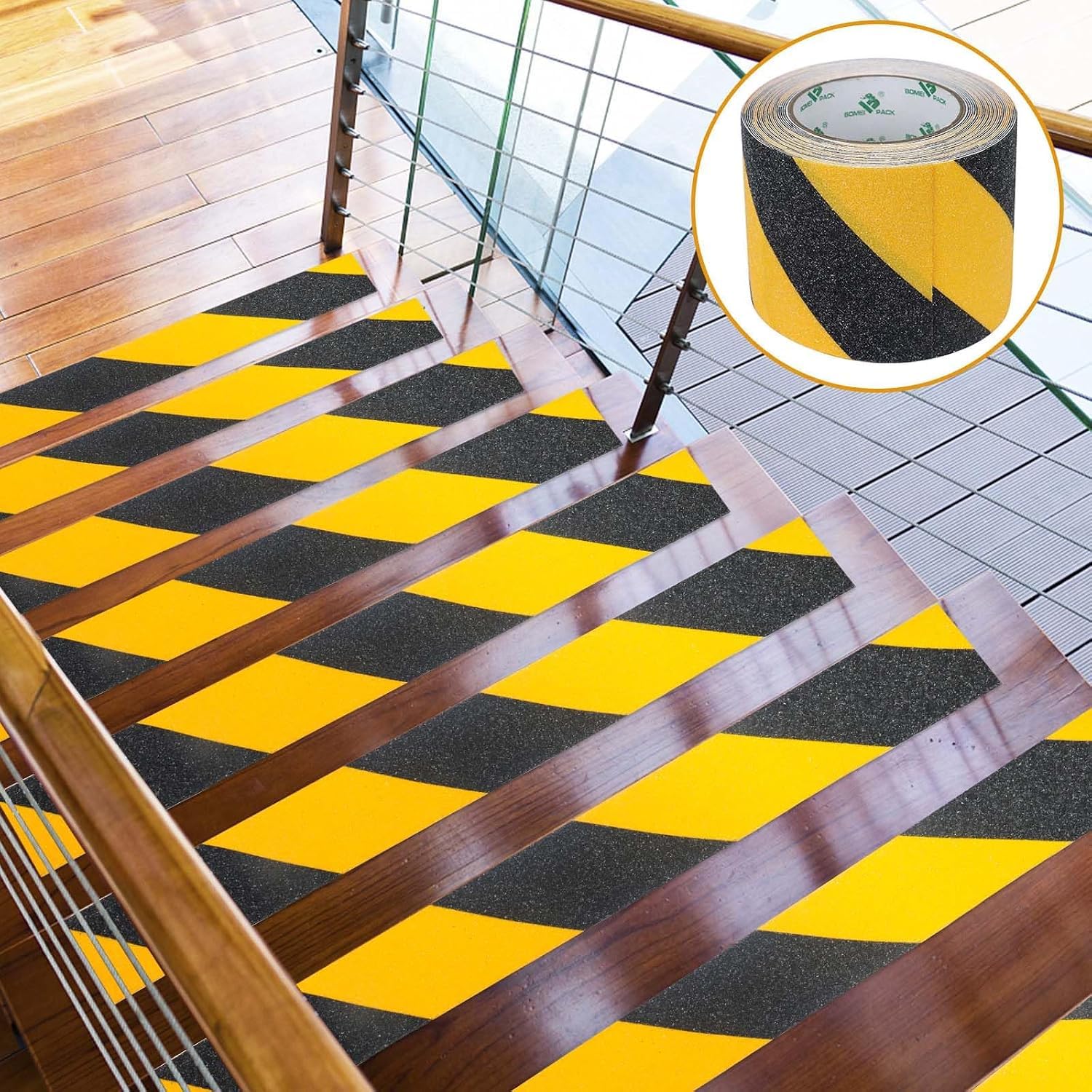 OHAYO Anti Slip Tape 18 Meter x 50mm, Multicolor Fall Resistant Traction Tape for Stairs, Floors & Slippery Surfaces, PET Safety Grip Tape - Image 4
